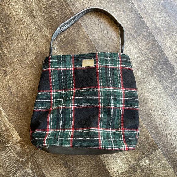 Coco + Carmen bag purse in plaid silver design. - Picture 2 of 10